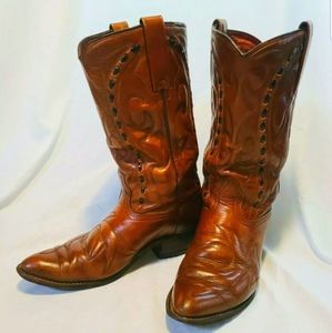 Vintage Mens Durango West Cowboy Boots Brown 9.5 D